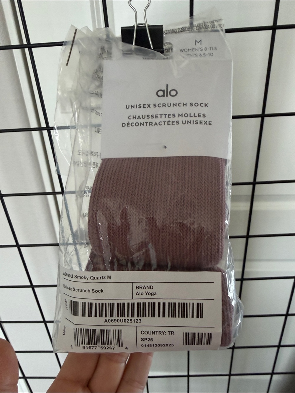 ALO Yoga Unisex Scrunch Sock - Mauve Smoky Quartz